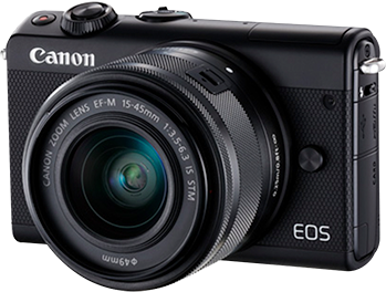 EOS M100 with EF-M15-45mm Black - SM Cyberzone