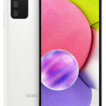 Samsung Galaxy A03s smartphone in color white available for sale in the Philippines at your nearest tech hub SM Cyberzone