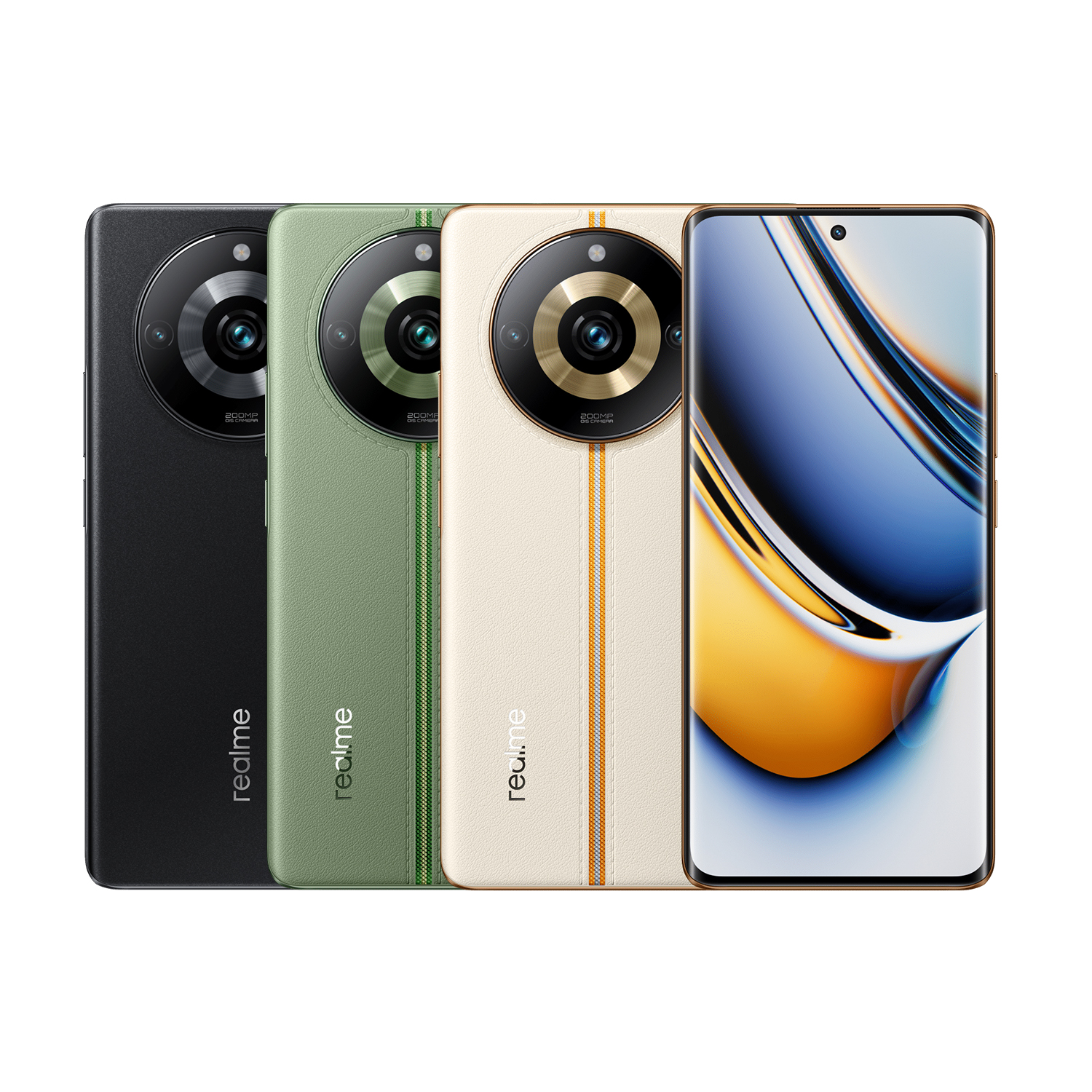 real me 11 pro variants in black, green and beige from tech101.com.ph