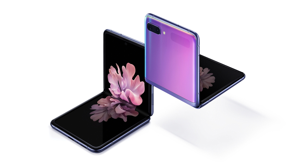 Samsung galaxy z flip phones front and back